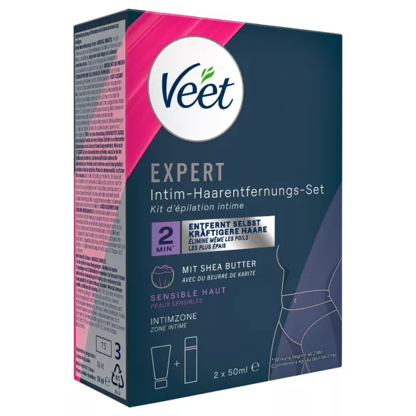 Veet - intieme ontharingscrème en hydraterende mousse voor vrouwen (2×50 ml)