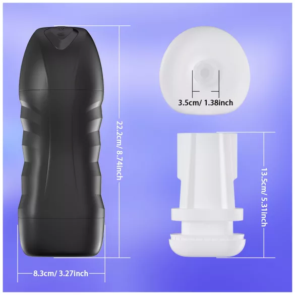 AlvUp - zuigende en vibrerende masturbator (zwart)