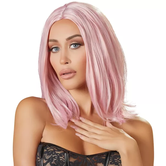Cottelli - pruik bob halflang - roze