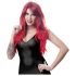 Lang, golvend, met pony pruik (rood)