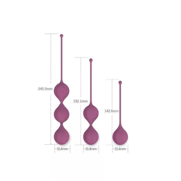 Cotoxo Belle - geishaballen set 3-delig - silicone - paars