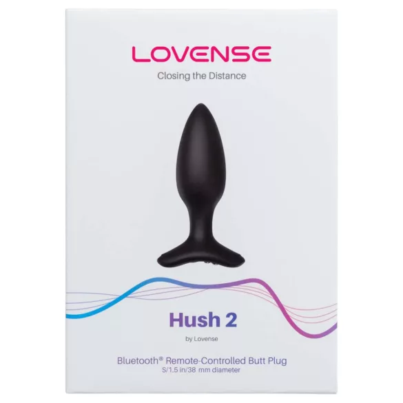 Lovense Hush 2 S - App-gestuurde anaalvibrator (38 mm, zwart)