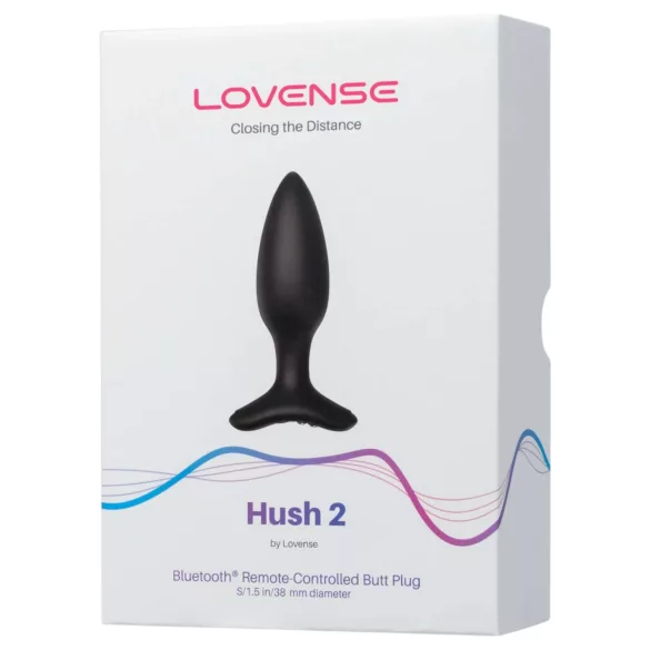 Lovense Hush 2 S - App-gestuurde anaalvibrator (38 mm, zwart)