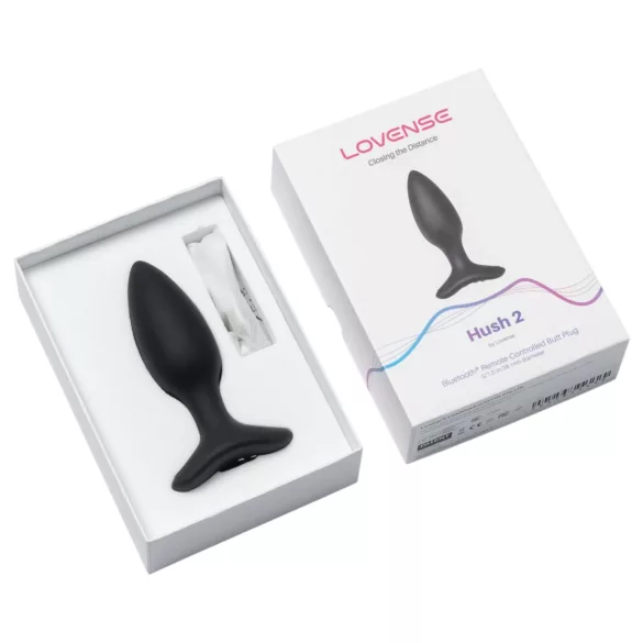 Lovense Hush 2 S - App-gestuurde anaalvibrator (38 mm, zwart)