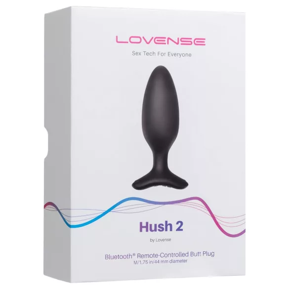 Lovense Hush 2 M - App-gestuurde anale vibrator (45 mm, zwart)