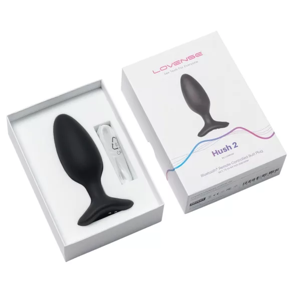 Lovense Hush 2 M - App-gestuurde anale vibrator (45 mm, zwart)