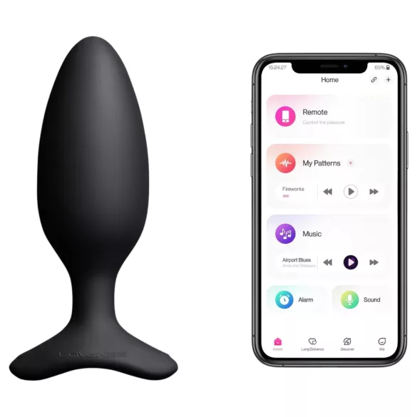 Lovense Hush 2 M - App-gestuurde anale vibrator (45 mm, zwart)