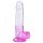 Sunfo - zuignap dildo met balzak - 22cm (transparant-paars)