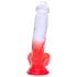 Sunfo - dildo met zuignap en ballen - 21cm - transparant rood