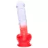 Sunfo - dildo met zuignap en ballen - 21cm - transparant rood