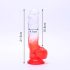 Sunfo - Zuignap dildo met ballen - 21 cm (helder rood)