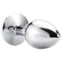 Sunfo - metalen anaalplug met roze steen (zilver)