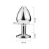 Sunfo - metalen anaalplug met roze steen (zilver)