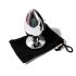 Sunfo - metalen anaalplug met roze steen (zilver)