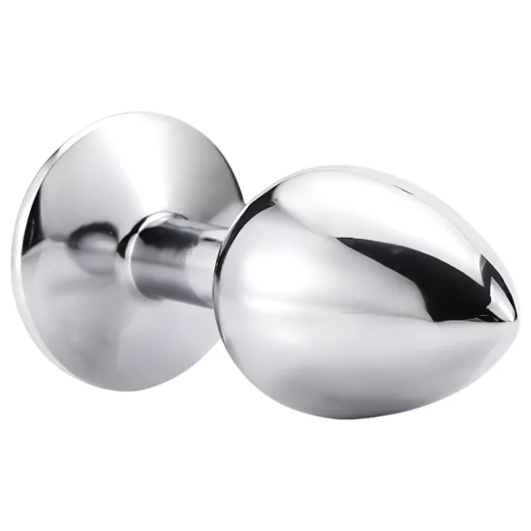 Sunfo - metalen buttplug - paarse steen - zilver