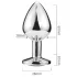 Sunfo - metalen buttplug - paarse steen - zilver