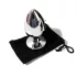 Sunfo - metalen buttplug - paarse steen - zilver