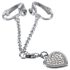Hartvormige intieme sieraden met strass (zilver)