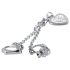 Hartvormige intieme sieraden met strass (zilver)