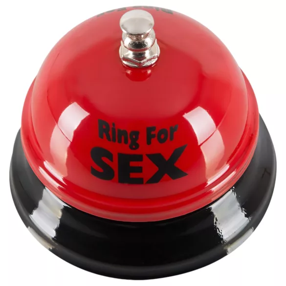 Ring for Sex - tafelbel - metaalseksbel - rood