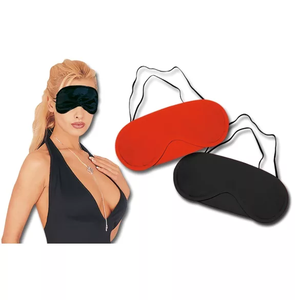 Oogmasker set - zwart - 2-delig