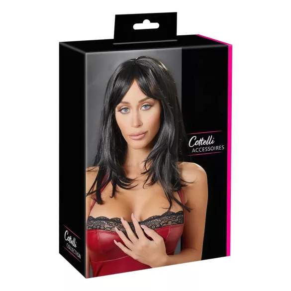 Cottelli - lange pruik - zwart