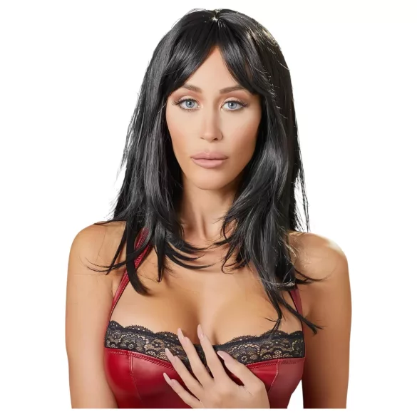 Cottelli - lange pruik - zwart