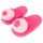 Pluche pantoffels - borstvormig - roze