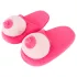 Pluche pantoffels - borstvormig - roze