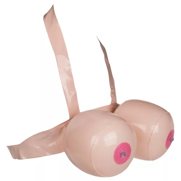 Boob Battle - opblaasbare strap-on borsten - naturel