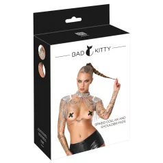 Bad Kitty - schouderversiering met kettingen (zilver)