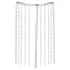 Bad Kitty - halsband en riem met schakels (zilver)
