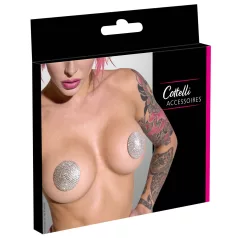 Cottelli - tepelstickers met steentjes (zilver)