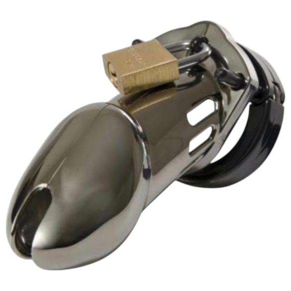 CB-6000 - Luxe peniskooi met slot (chroom)