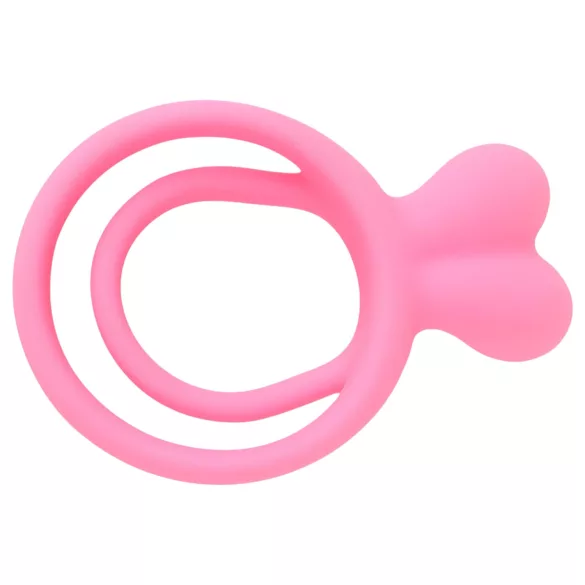 Pulselock Cocktura - konijnenstaartje paar-penisring (roze)