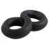 Pulselock Taur - dubbele penis- en ballenring (zwart) - 20 mm