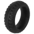 Pulselock Forge - siliconen penisring met bandpatroon (zwart) - 35 mm