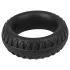 Pulselock Forge - siliconen penisring met bandpatroon (zwart) - 35 mm