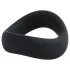 Pulselock Cocktura - gedraaide siliconen penisring (zwart) - 45 mm