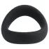 Pulselock Cocktura - gedraaide siliconen penisring (zwart) - 45 mm