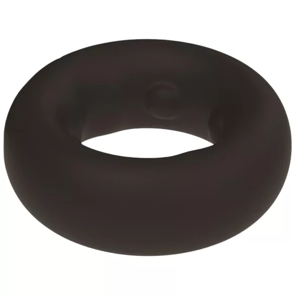 Pulselock Cocktura - gestippelde siliconen penisring (zwart) - 27 mm