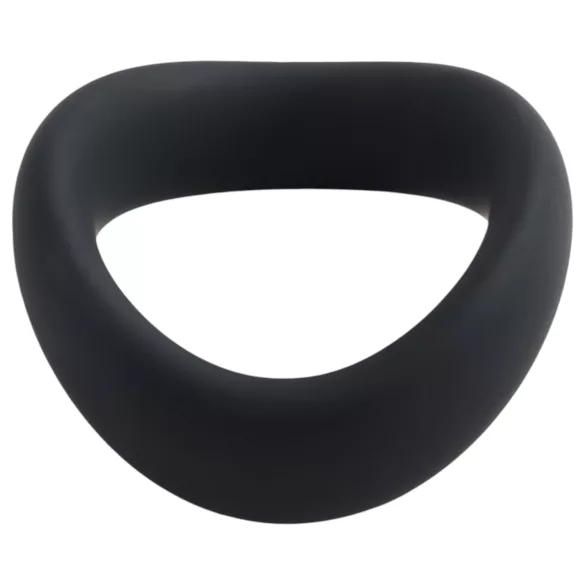 Pulselock Cocktura - gedraaide siliconen penisring (zwart) - 5 cm