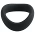 Pulselock Cocktura - gedraaide siliconen penisring (zwart) - 5 cm