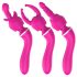 Lonely 2in1 – Massager & G-spot vibrator met 3 opzetstukken (roze)