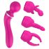 Lonely 2in1 – Massager & G-spot vibrator met 3 opzetstukken (roze)