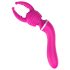 Lonely 2in1 – Massager & G-spot vibrator met 3 opzetstukken (roze)