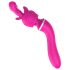 Lonely 2in1 – Massager & G-spot vibrator met 3 opzetstukken (roze)