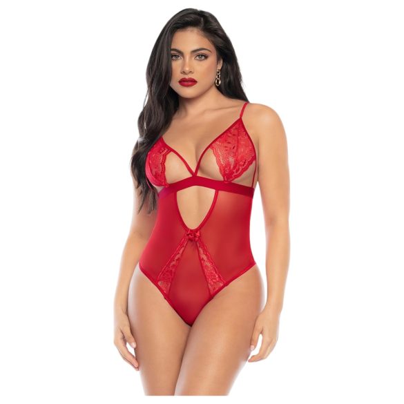 Mapalé - kanten body met jarretel (rood)