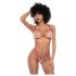 Mapalé - 3-delig bh-set met uitsnijdingen (rood-naturel)