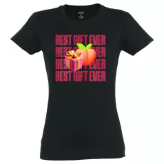 Best Gift Ever - dames t-shirt - katoen - zwart